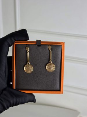 Hermes earrings gold 18k