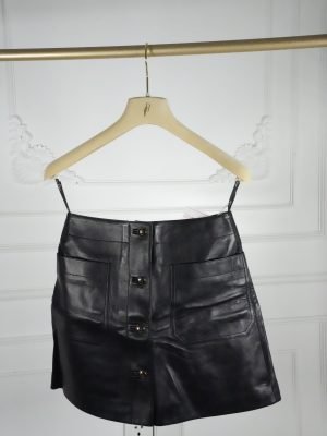 dior leather skirt