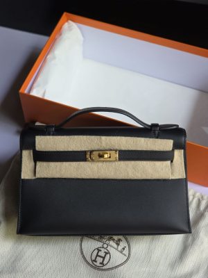 Kelly pochette black ghw